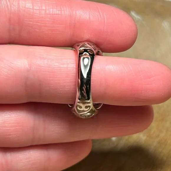 Angelique De Paris Clear Resin & White Topaz Contessa Dome Sterling Silver Ring